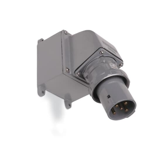 DS1404MRABK Russellstoll MaxGard 3-Phase Waterproof Male Inlet With Screw Cap, 480 VAC, 100 A, 3 Poles, 4 Wires