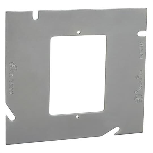 82C-1G-0 Steel City 1-Gang Flat Square Extension Ring, 5 in L x 5 in W, Steel