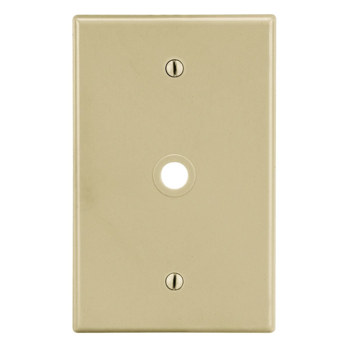 PJ11I Mid-Size Non-Metallic Vertical Telephone Wallplate, 1 Gang, 4.63 in L x 3.15 in W, Polycarbonate Thermoplastic, Box Mount