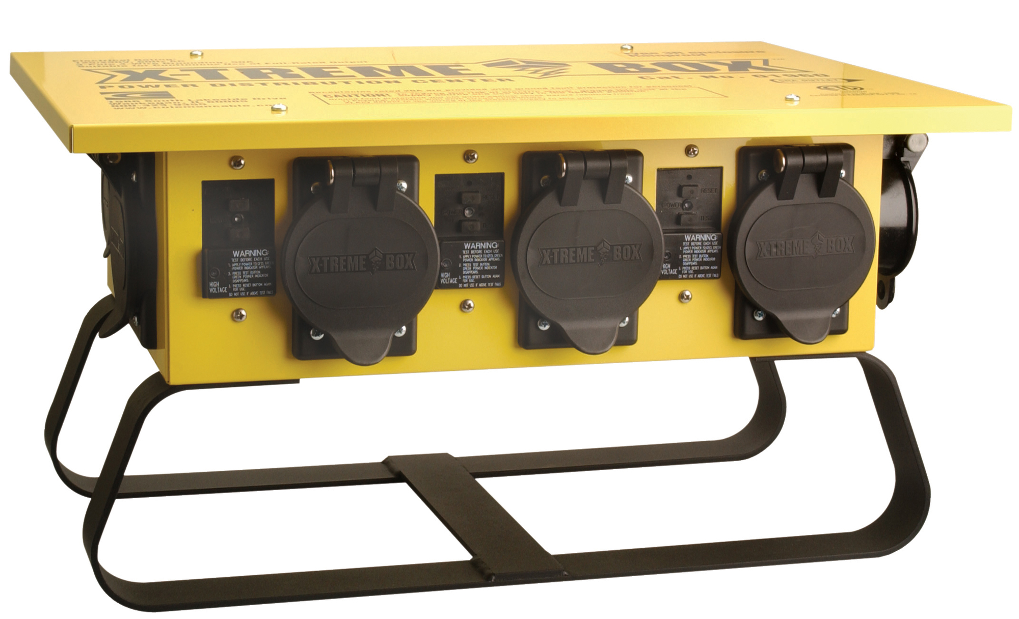 19603R02 X-Treme Box 1970 Sled Base Temporary Power Distribution, 125/250 V, 50 A, 3 Poles, 4 Wires