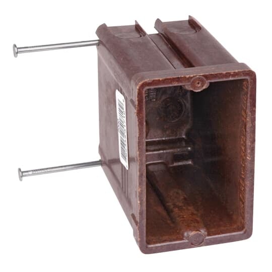 2000 Carlon New Work Outlet Box, Phenolic, 18 cu-in Capacity, 1 Gangs, 3-11/16 in L x 2-1/4 in W x 3-1/8 in D
