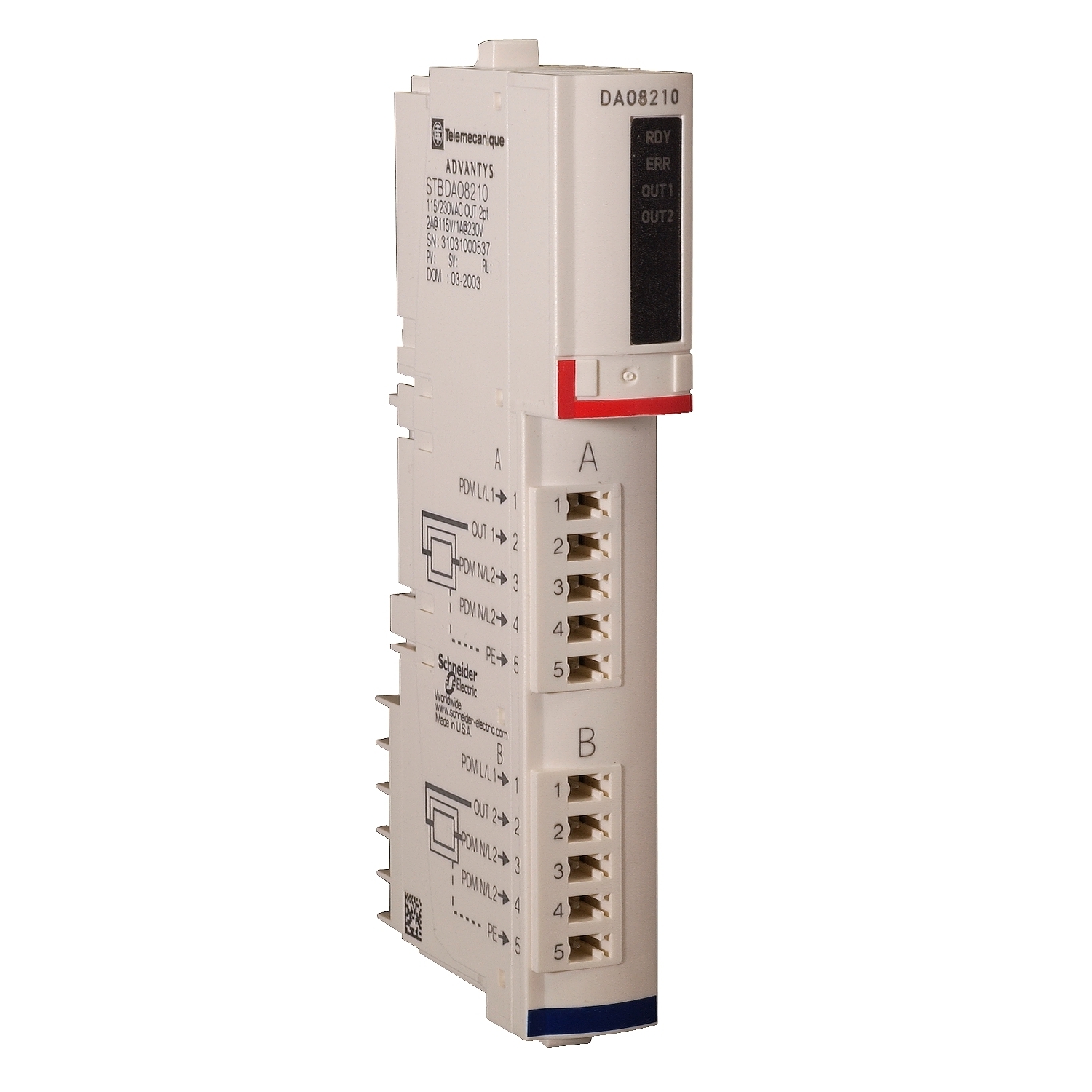 STBDAO5260K Standard Isolated Triac Digital Output Kit, 2 Inputs, 2 Outputs