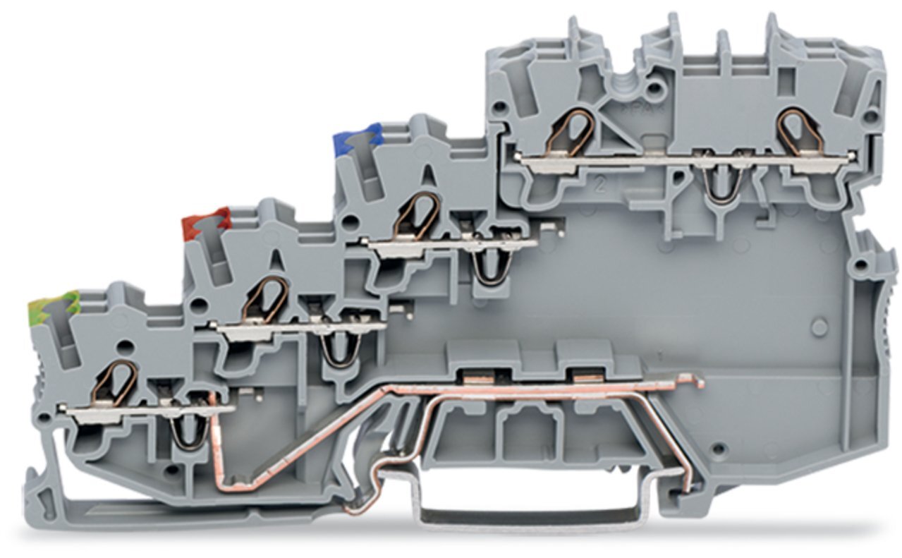 2000-5417 Operating Tool Sensor Terminal Block, 250 V, 13.5 A, 20 to 16 AWG Wire, 5 Poles, DIN Rail Mount