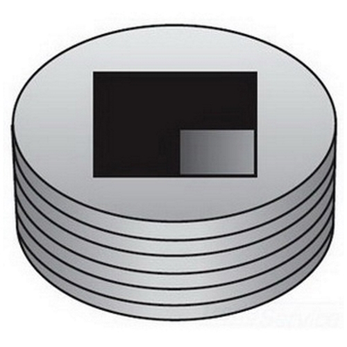 PLG200R Dust-Ignitionproof Internal Recessed Threaded Explosionproof Insert Plug, 2 in, For Use With IMC/Threaded Rigid Metallic Conduit, Outlet Boxes and Hubs, Malleable Iron, Zinc Electroplated