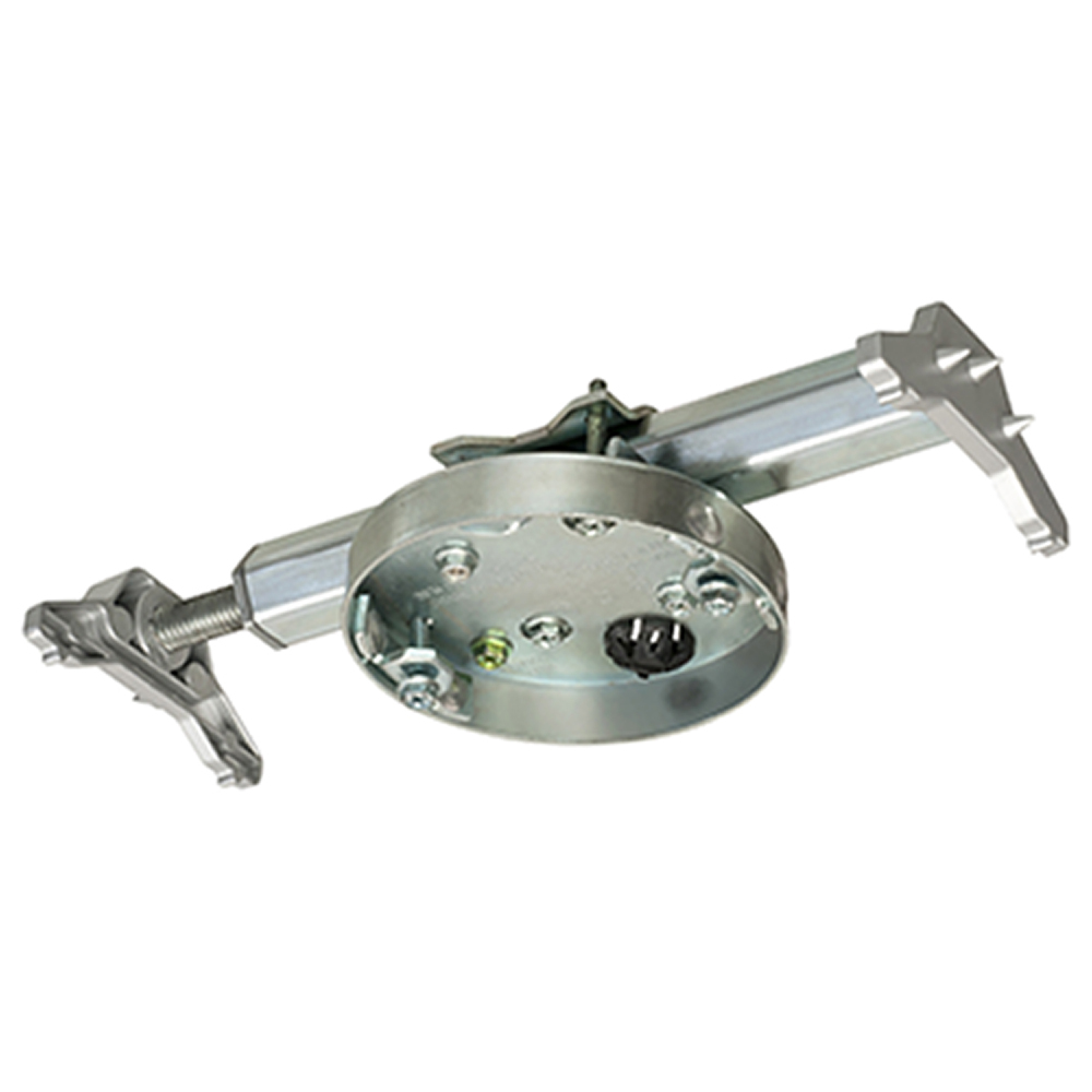 FBRS40712R Heavy Duty Fan/Fixture Pan Box, 12 to 16 in Span, For Use With Wood I-Beam and Rafter, Steel