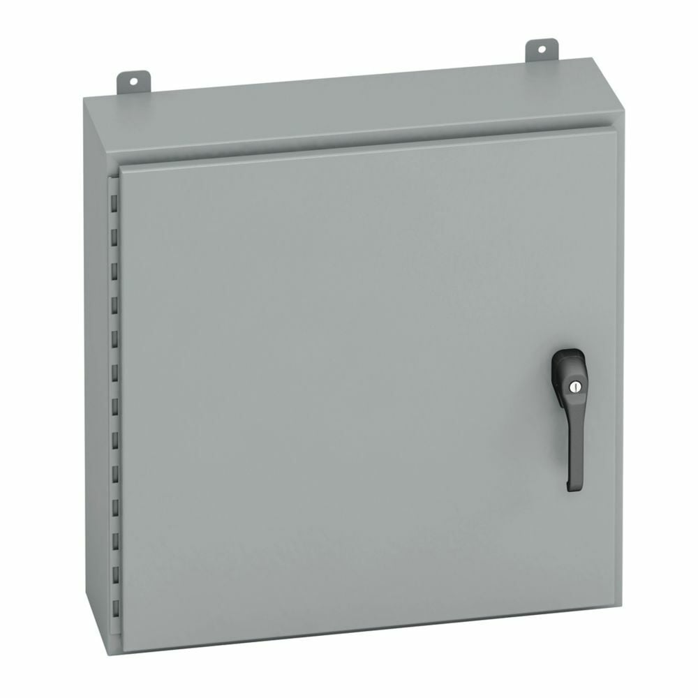242412-43PT 1-Door Electrical Enclosure, 24 in W x 12 in D x 24 in H, NEMA 4 NEMA Rating, Carbon Steel