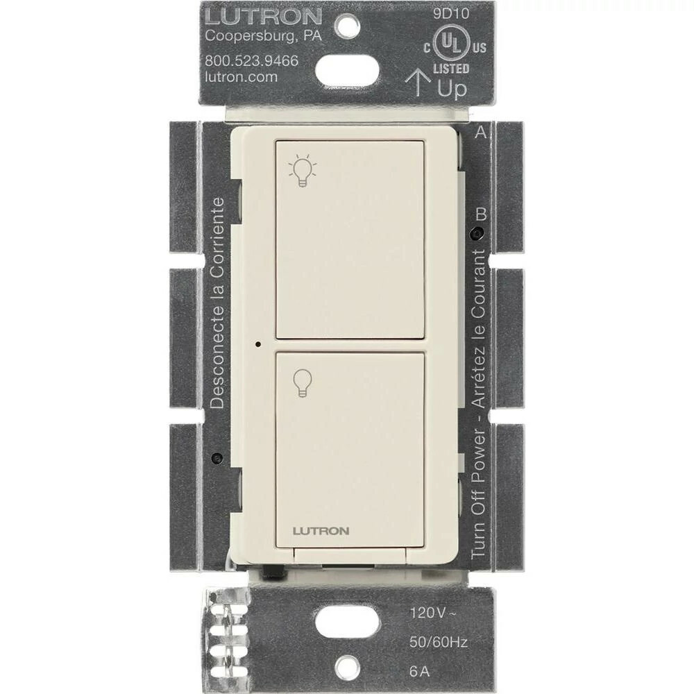 PD-6ANS-LA Caseta Original Smart Switch, 6 Amp Light or 3.6 Amp Fan, Neutral Required, 120V, Light Almond