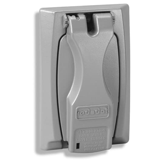 DCCU-BR Red Dot Universal Flip-Lid Weatherproof Receptacle Cover, Die Cast Zinc