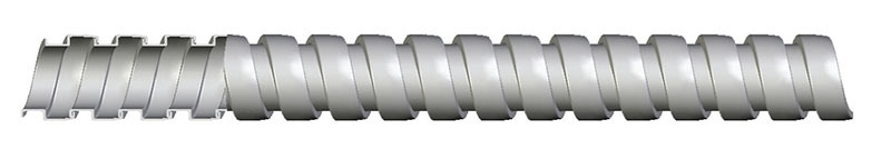 452105 Type DE-710 Heavy Duty Non-Jacketed Standard Flexible Metallic Conduit, 3/8 in Trade, 0.375 to 0.4 in ID x 0.519 to 0.544 in OD, Steel