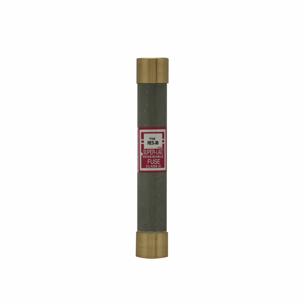 RES-20 Super-Lag Non-Current Limiting Non-Indicating Non-Time Delay Non-Rejection Renewable Fuse, 20 A, 600 V AC, 10 kAIC Interrupt, Class: H, Cylindrical Body