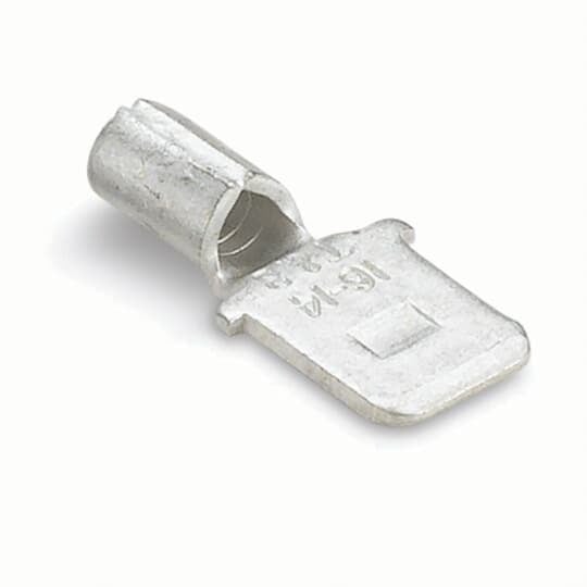 C10-251T Sta-Kon 250 Non-Insulated Male Tab, 12 to 10 AWG Conductor, 0.25 in W x 0.032 in THK Tab, Brazed Seam Barrel, Brass/Copper, Metallic