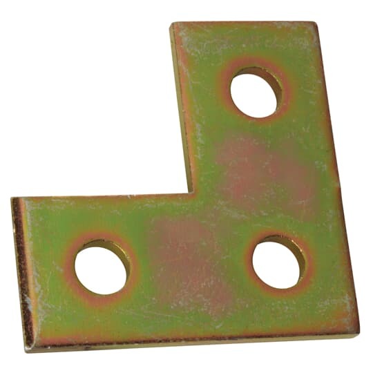 AB219 Superstrut 200 Corner Flat Plate Fitting, 3 Holes, 3-1/2 in L x 1-5/8 in W x 1/4 in THK, Steel