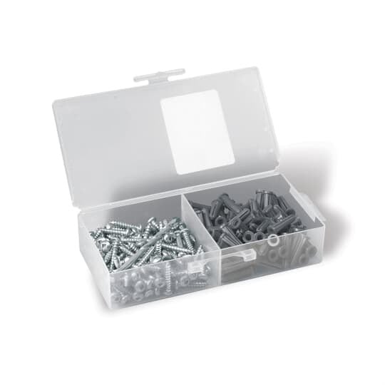 51-212 T&B Metallic/Non-Metallic Anchor Kit, 1/4 in Drill, Hex/Slotted Head, For Use With Masonry or Concrete Block, 201 Pieces