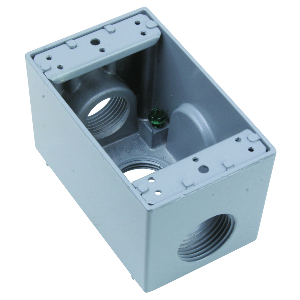 WPBD43 Weatherproof One Gang Deep Box, Gray