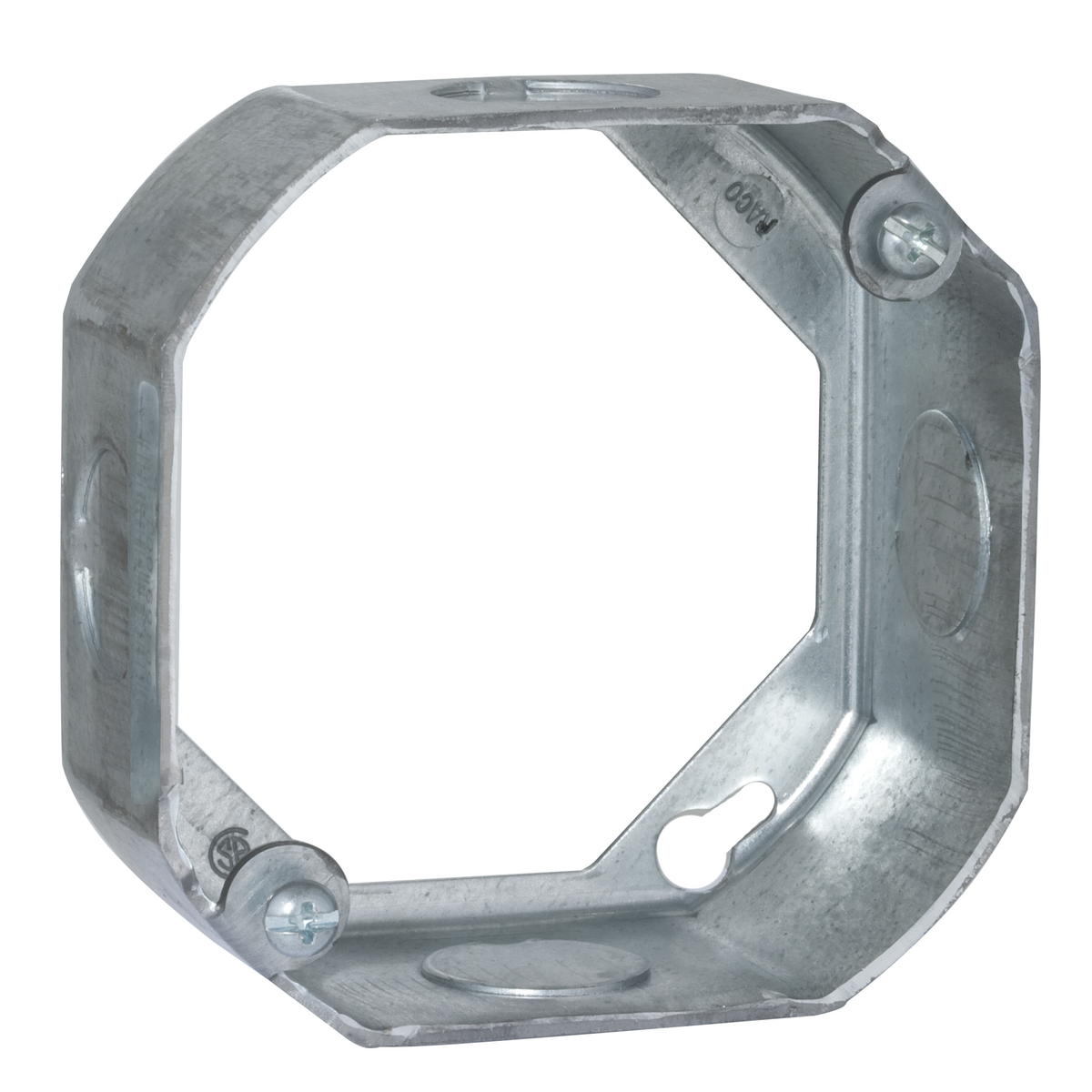 128 Extension Ring, 2 Gangs, 4 in L x 4 in W x 1-1/2 in D, Steel