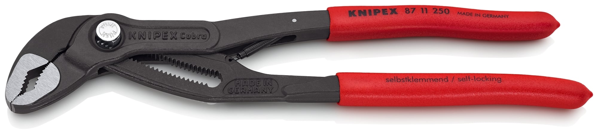 Cobra…matic Water Pump Pliers, 10 in., Non-Slip Plastic, Bulk