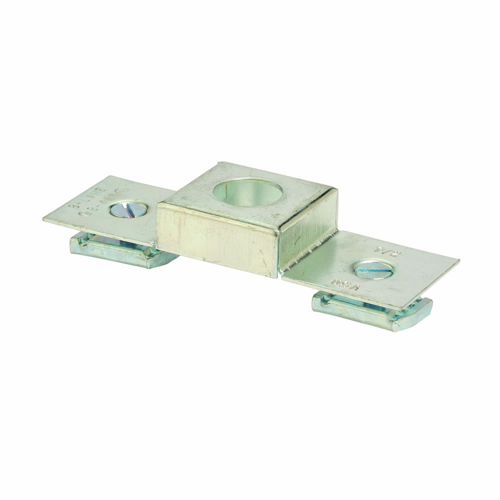 B447AZN Conduit Connection Plate, 2 Holes, 5-1/8 in L, Steel