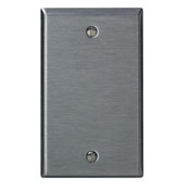 84014 Standard Size Blank Wall Plate, 1 Gangs, 2-3/4 in W x 4-1/2 in H, 430 Stainless Steel