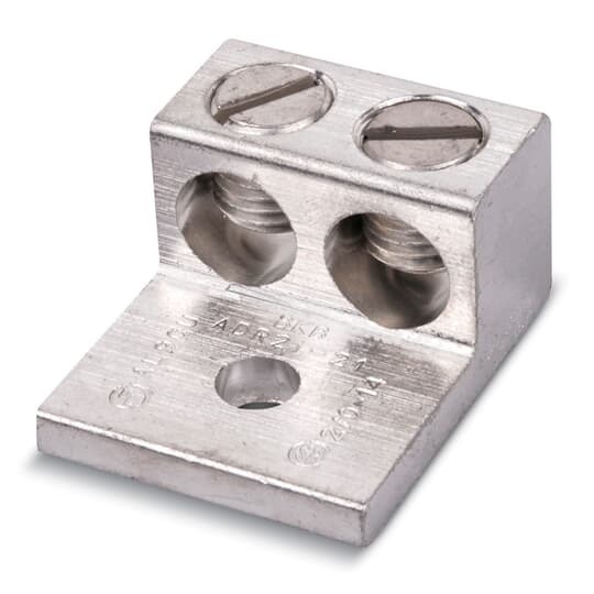 ADR11-21 Blackburn Type ADR-ALCUL Dual Rated Mechanical Connector, 14 to 1/0 AWG Aluminum/Stranded Copper Conductor, 1/4 in Stud, 1 Bolt Holes, Aluminum