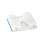 Two-Way Mounting Base, Natural Nylon 6.6 for Temperatures up to 65 Degrees Celsius (149 F), Length of 28.6mm (1.13 Inches), Width of 28.6mm (1.13 Inches), Height of 6.4mm (0.25 Inches), Self-Adhesive Mounting Method, Bulk Pack