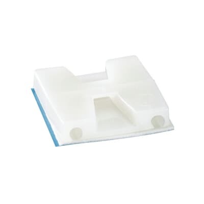 TC342A Ty-Rap Cable Tie Mounting Base, 2-Way, Self-Adhesive Mount, 0.19 in W Tie, Nylon/Polyamide 6.6, Natural