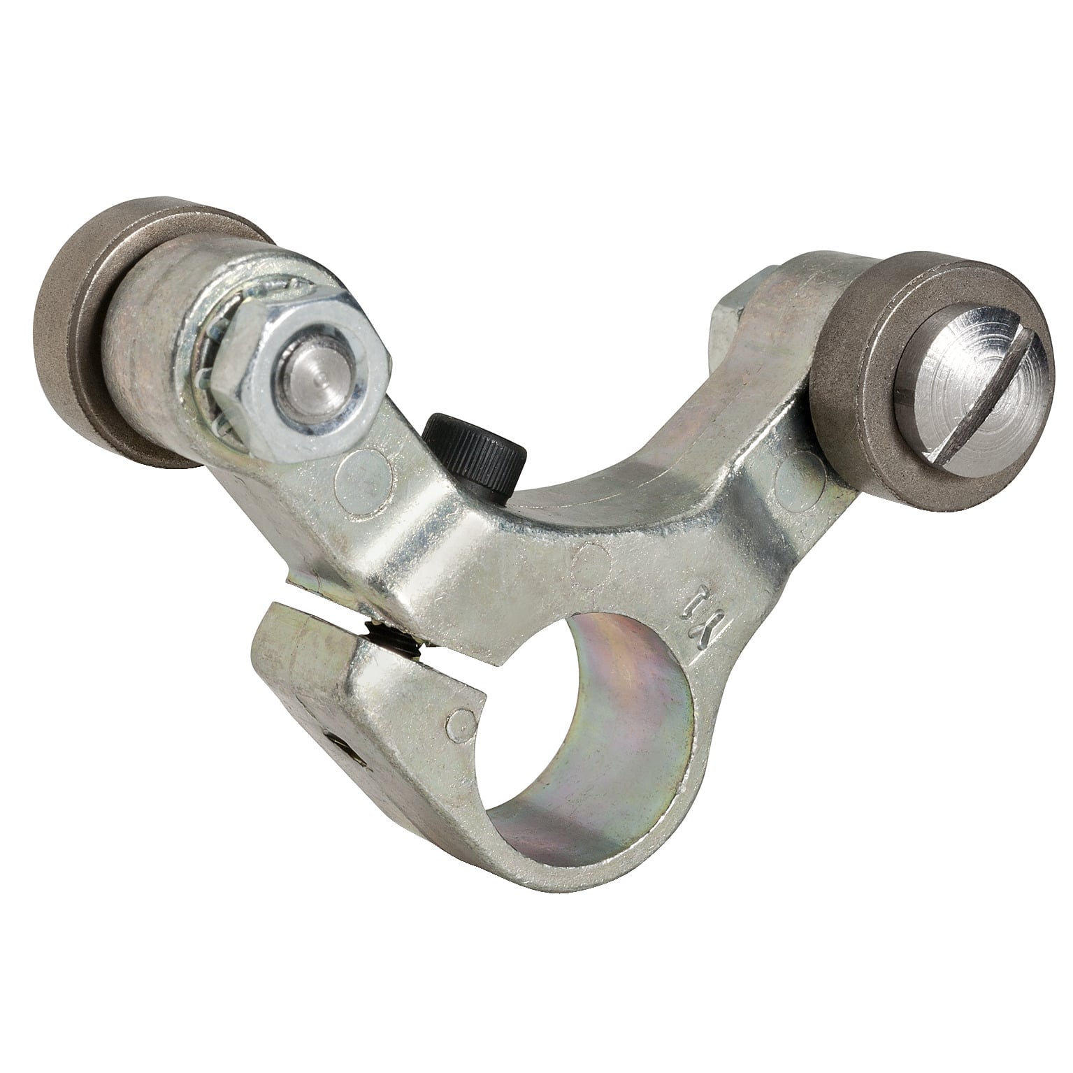 9007Y2 90 deg Forked Stay Put Roller Lever, 1-1/2 in L, Steel Roller, Cast Zinc Arm