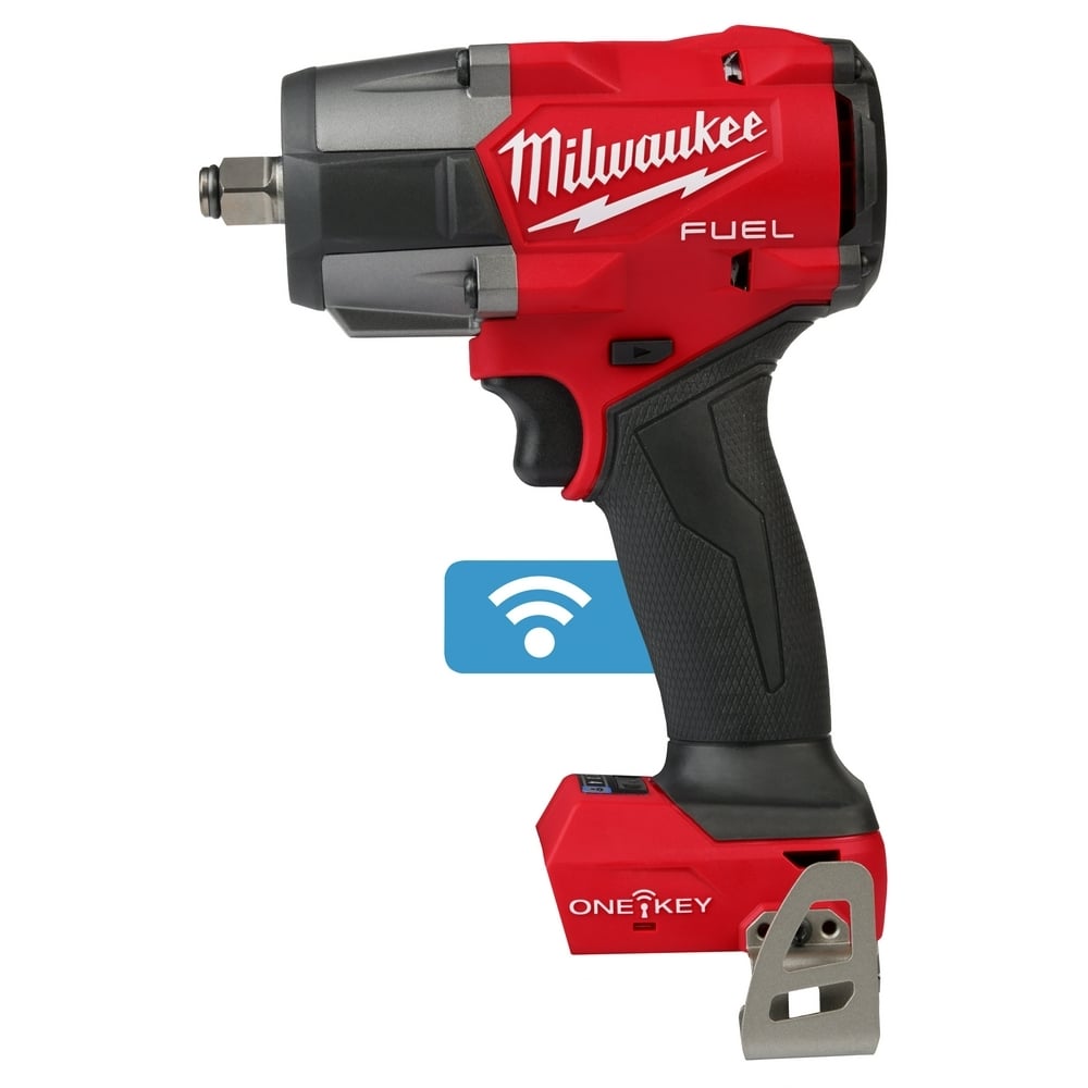 3062-20 M18 FUEL Controlled Mid-Torque Impact Wrench, 1/2 in Drive Square Drive, 0 to 3000 ipm, 550 ft-lb Fastening/550 ft-lb Nut-Busting Torque Rating, 18 V, 6.52 in OAL