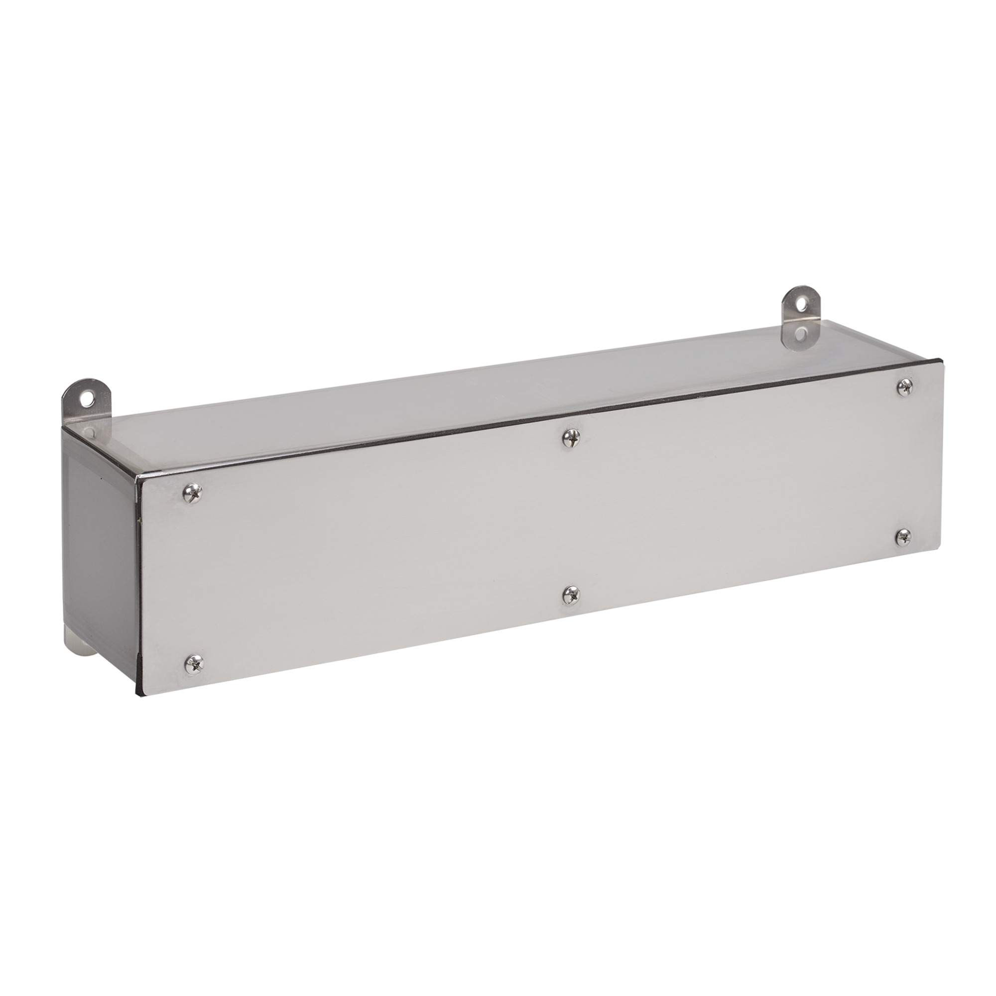 F6636SCSS F24 Series Angled Wiring Trough, 36 in L x 6 in W x 7-1/2 in H, Threaded Cover, 304 Stainless Steel