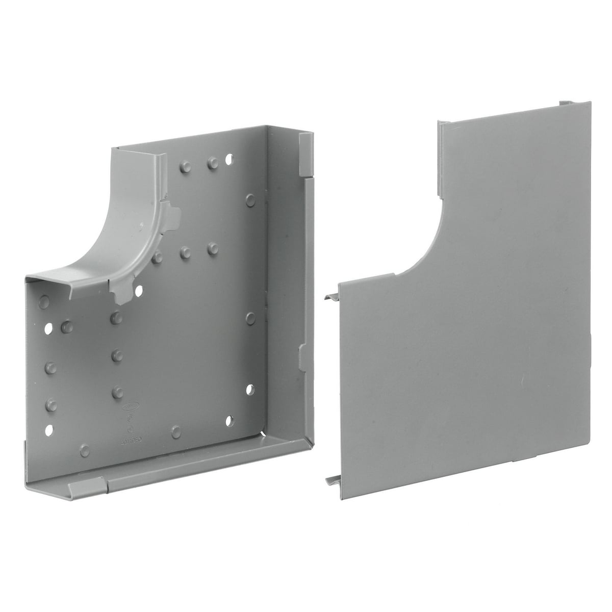 HBL4711GY HBL4750 Large Radius Standard Undivided Raceway Elbow, 90 deg Bend, 1-1/4 in Bend Radius, 7.2 sq-in, Rolled Steel