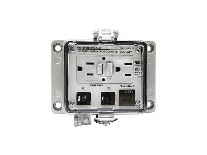 P-R2#2-K3RF5 Bulkhead Panel Interface Connector, Aluminum Housing