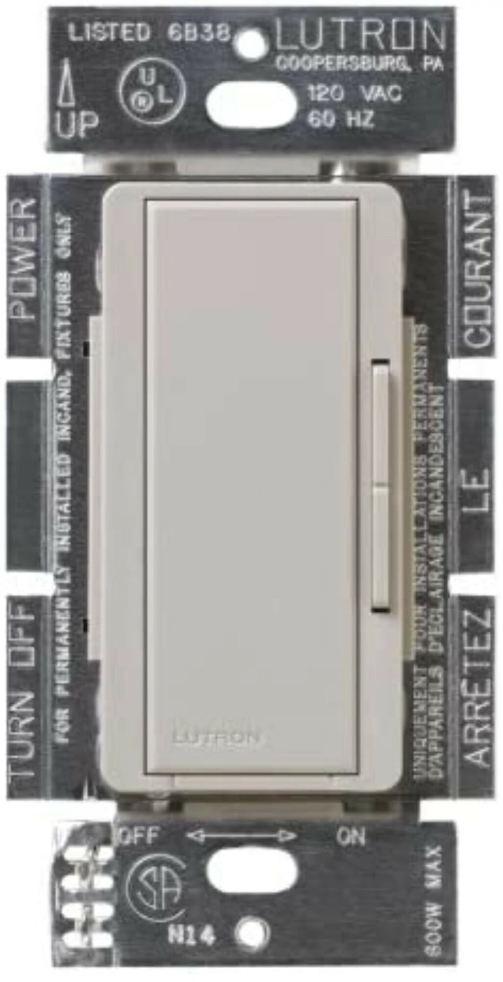 MSC-AD-TP Maestro Companion Dimmer Switch, Multi-Location for Maestro Dimmers/Timers/Sensors, Taupe