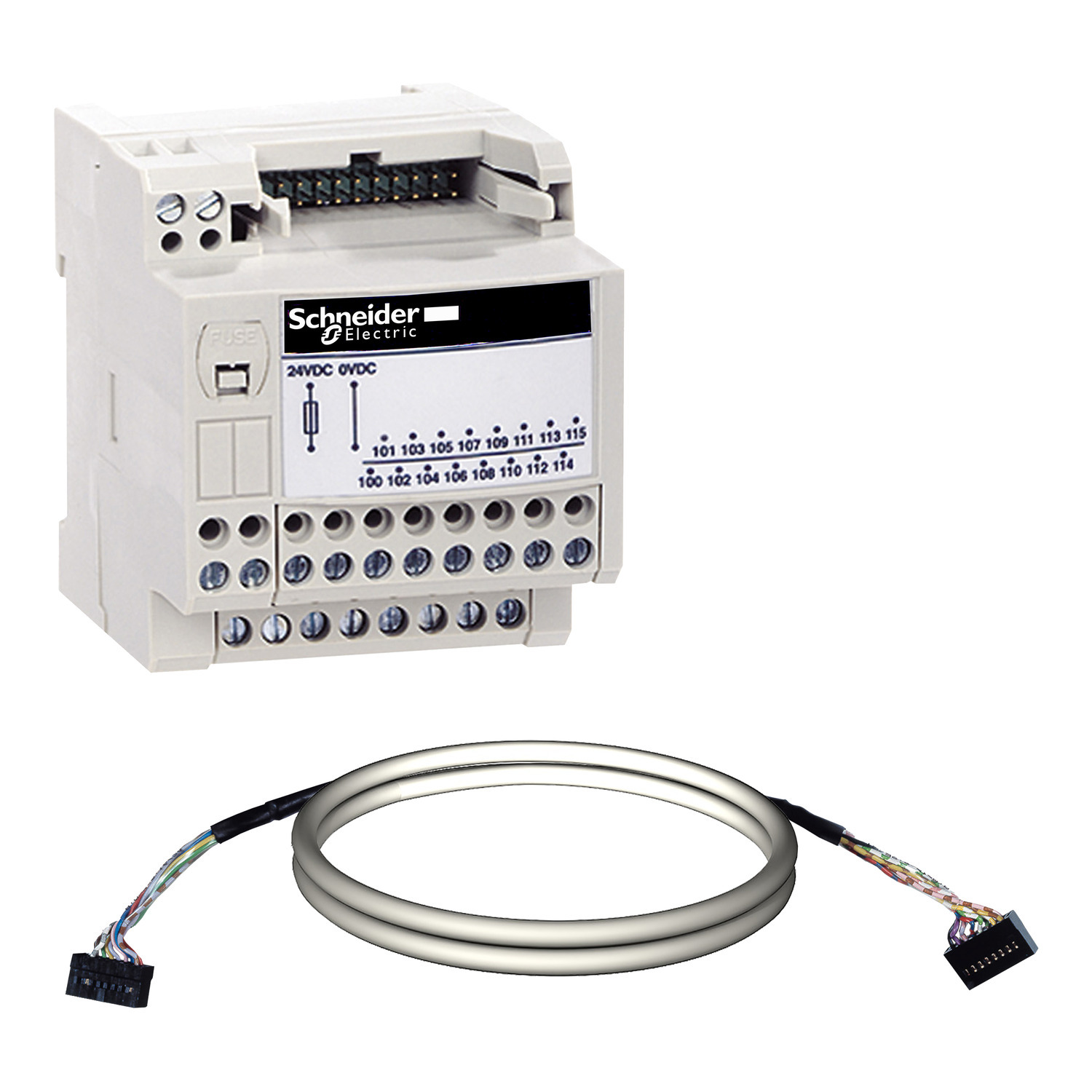 ABE7H20E100 Advantys Telefast Economy Passive Connection Sub-Base, 16 Terminals, Screw Wire Clamp, Input/Output Function, For Use With Modicon TSX Micro and Premium PLC