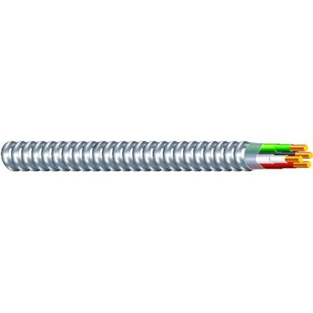 MC Armorlite Cable, 12 AWG, 3 Conductors, Solid, 1000 Foot Reel