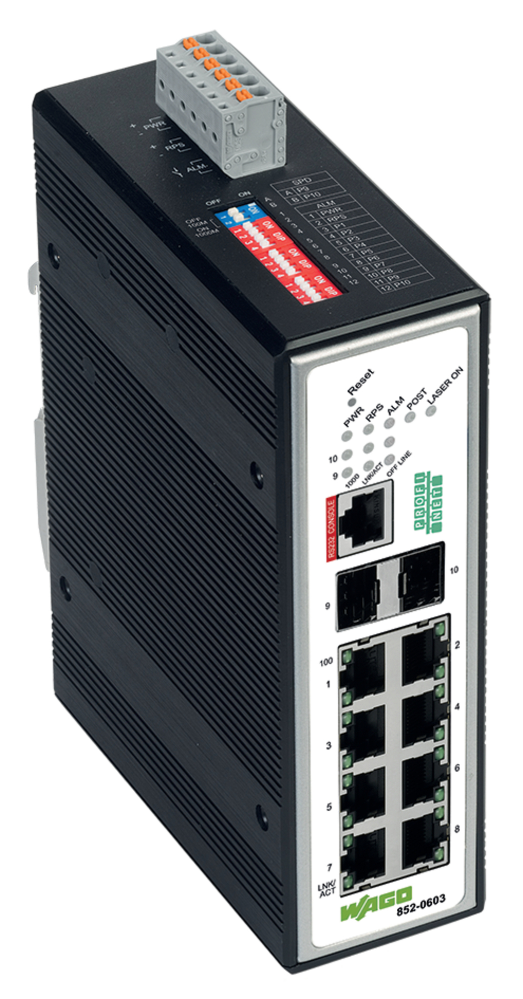 852-603 852, 100Base-TX Network, RJ45 Interface, (8) Ports