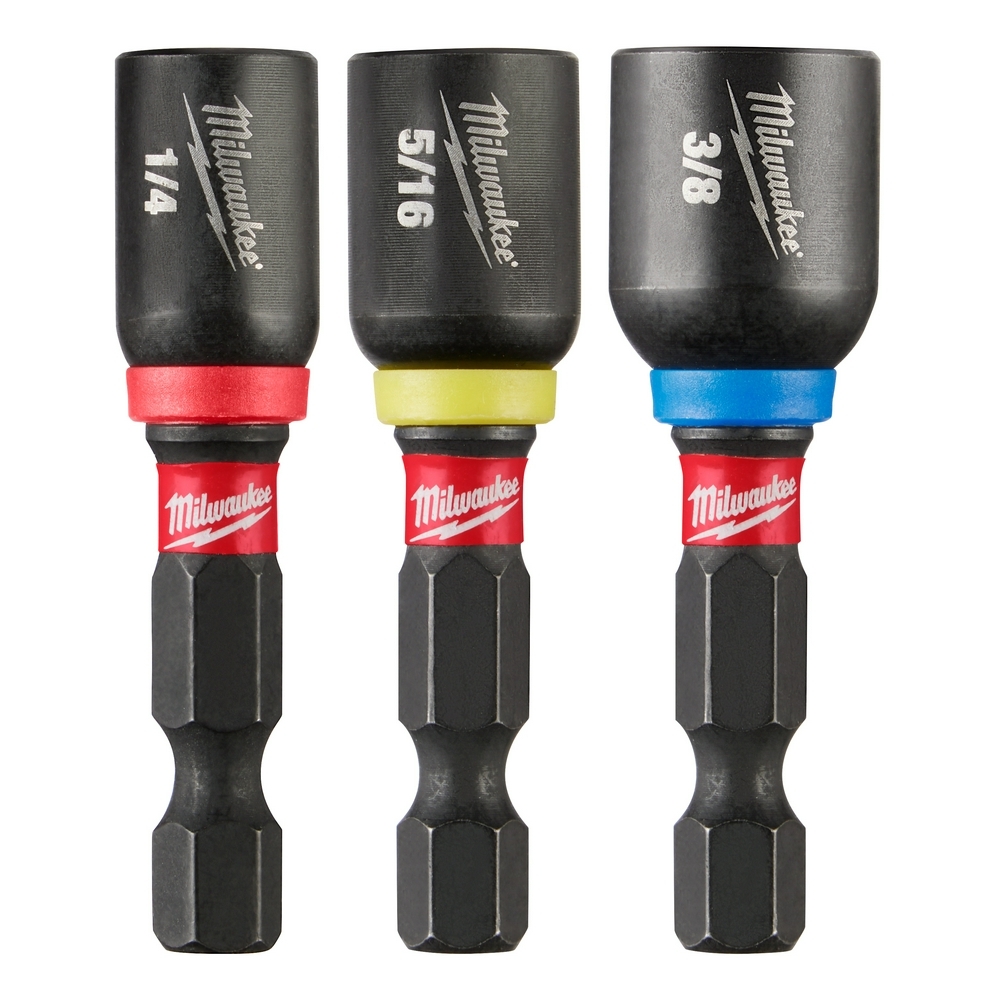 49-66-4561 Shockwave 3-Piece Magnetic Nut Driver Set, 1/4 in, 5/16 in, 3/8 in Drive, Proprietary Steel, 1/4 in Hex