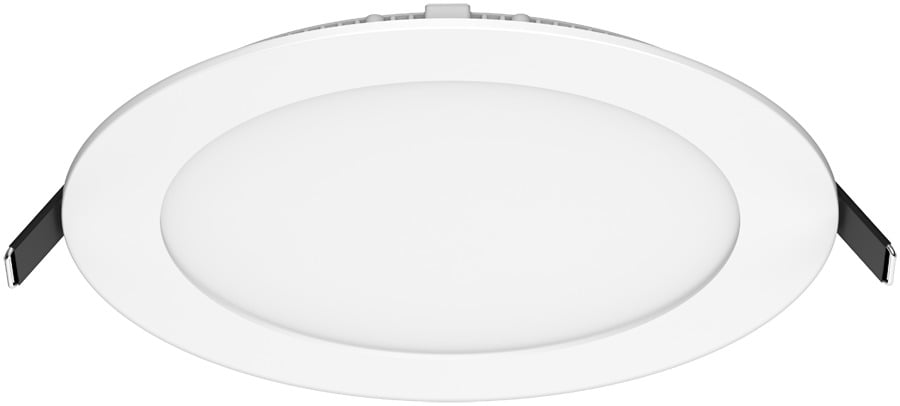 WFR6R15840120WS Round Recessed Wafer Downlight With Hinged Cover, LED Lamp, 15 W Fixture, 6 in Ceiling Opening, 120 V AC, Die Cast Aluminum Housing