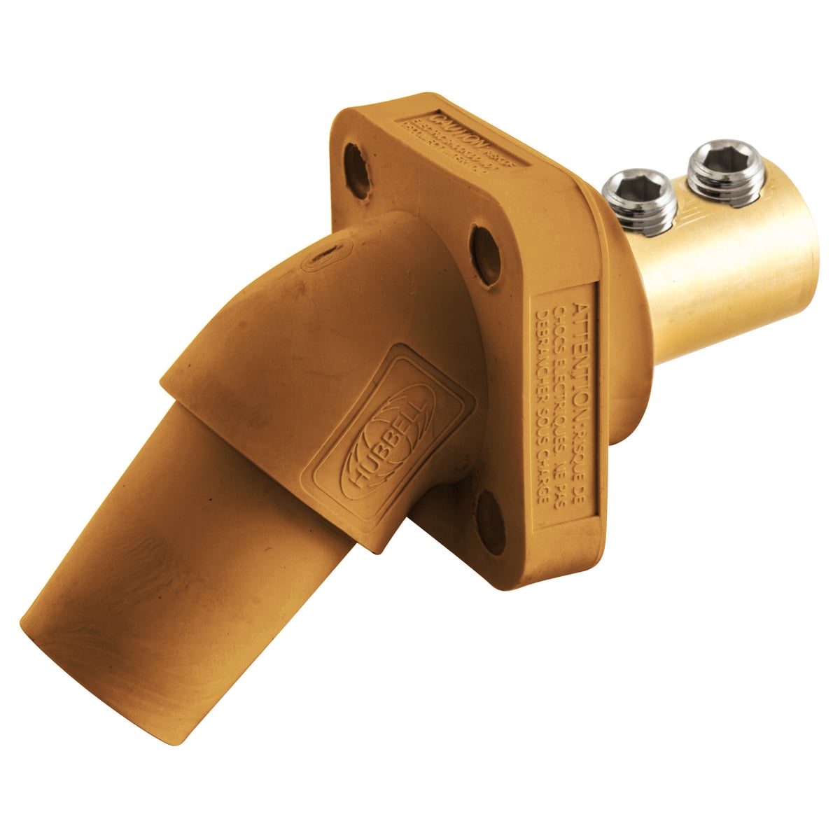 HBLFRAO 16 Series 1-Pole Angled Female Standard Single Pole Receptacle With 300/400 A Plug, 600 V AC/250 V DC, 400 A, 4 to 4/0 AWG Wire, Screw Terminal Connection