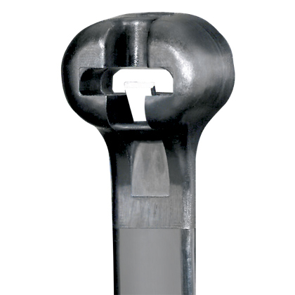 BT1M-M300 Dome-Top BT Series Cross Section Heat Stabilized Miniature Weather-Resistant Plenum Rated Cable Tie, 4 in L x 0.17 in W x 0.04 in THK, Nylon 6.6
