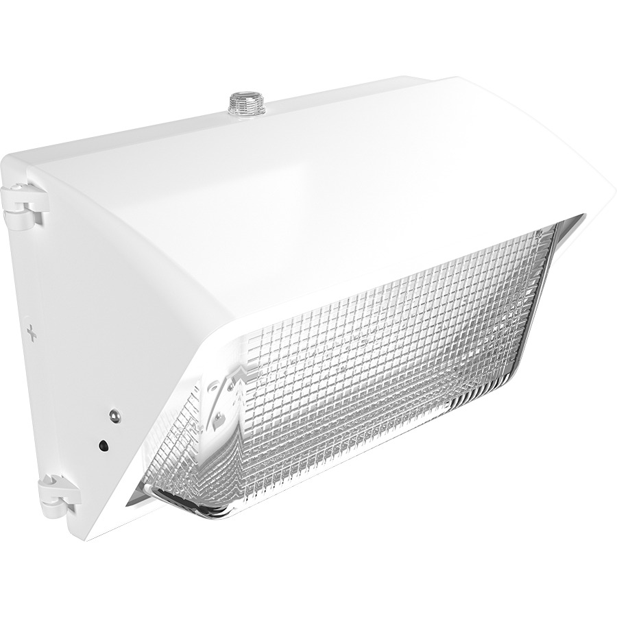 WP2LED49L-750WU/PCU LPACK WalWith 120 to 277 VAC Button Photocell, LED Lamp, 34.1 W Fixture, 120 to 277 VAC, White Housing