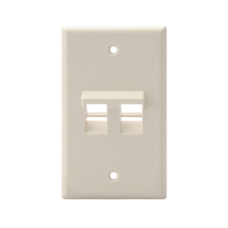 41081-2TP QuickPort 1-Piece Angled Wallplate, 1 Gang, 2-3/4 in W, Plastic, Surface Mount