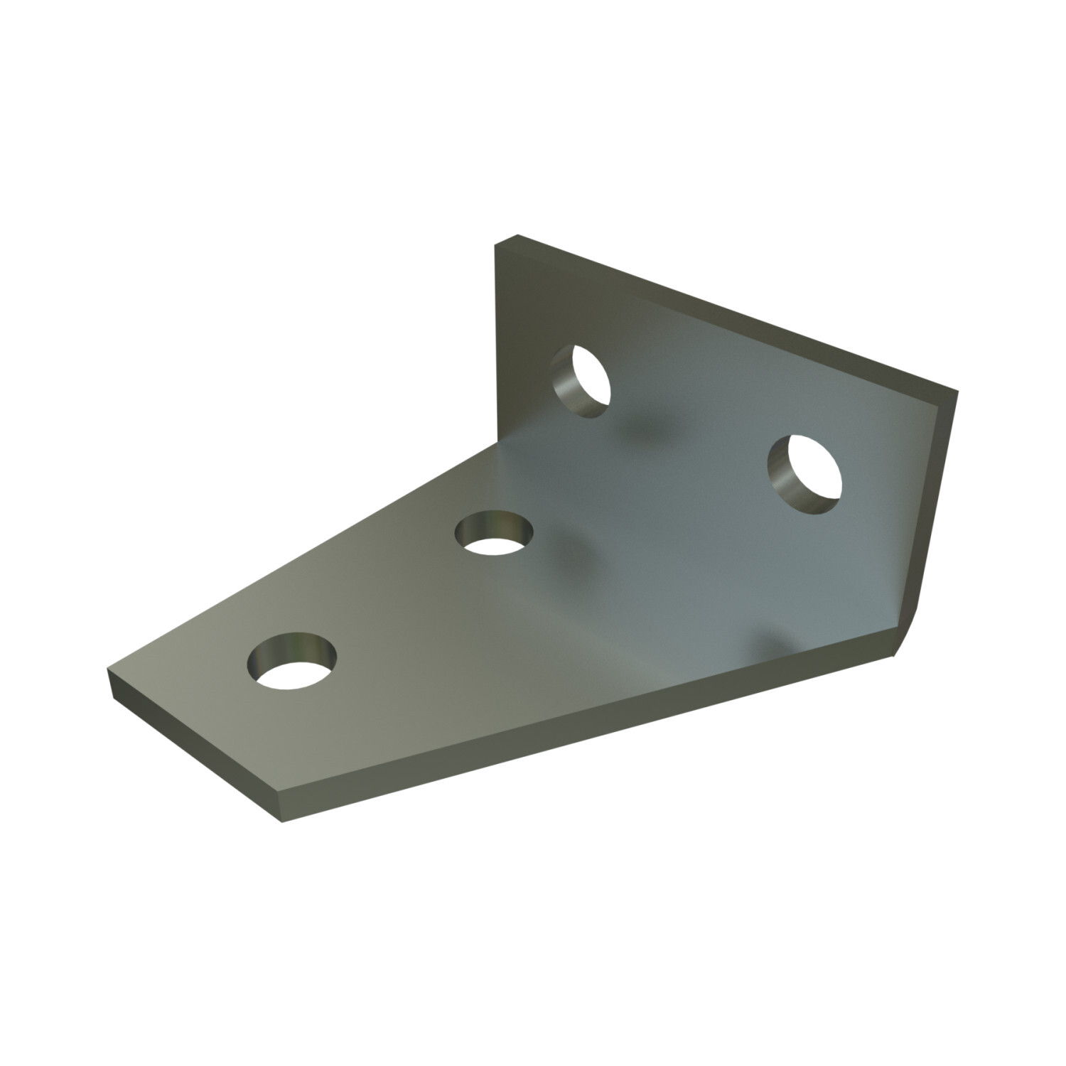 P1291-EG Left Hand 90 deg Angle Fitting, 4 Holes, 1-5/8 in W x 1/4 in THK, HRPO Steel