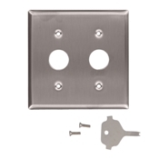 84072-40 Standard Size Traditional Wall Plate, 2 Gangs, 430 Stainless Steel