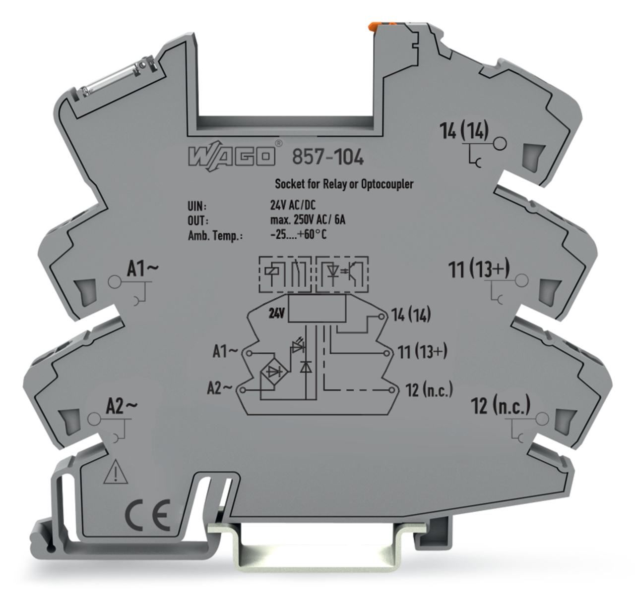 857-104 Nominal Input Voltage Relay Socket, 300 V