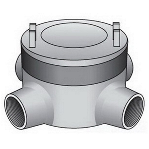GUJX-75 Dust-Ignitionproof Explosionproof Conduit Outlet Box With Overlapping Threaded Covers, 3/4 in, 3 in Cover Opening, 15 cu-in, Zinc Electroplate