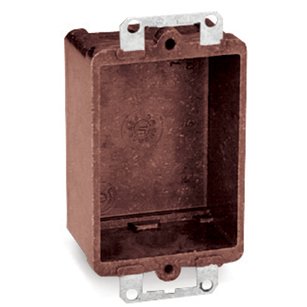 7090 Carlon Bracket Outlet Box, Phenolic, 7.5 cu-in Capacity, 1 Gangs