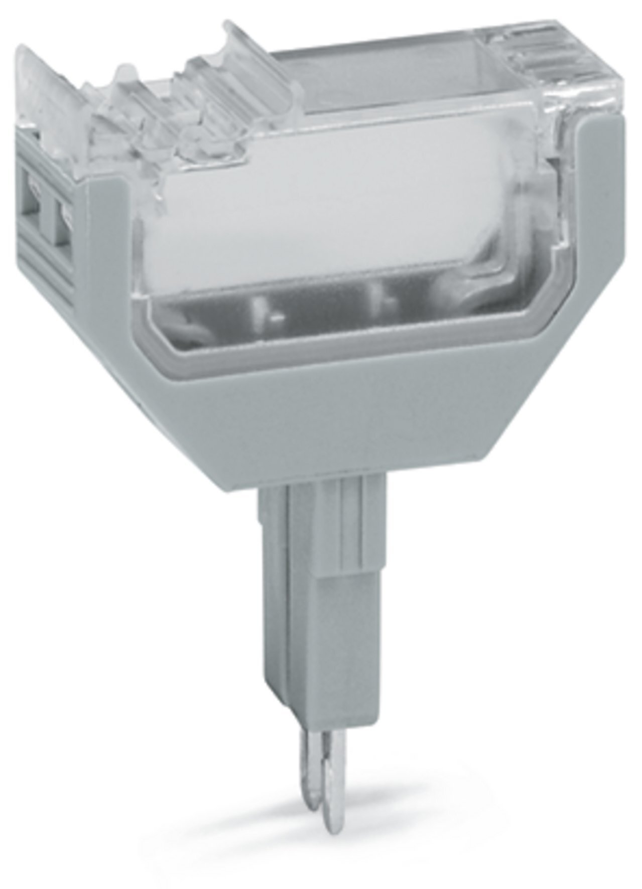 2002-880 2-Pole Empty Component Plug, 0.127 MJ Fire Load, Polyamide, Gray