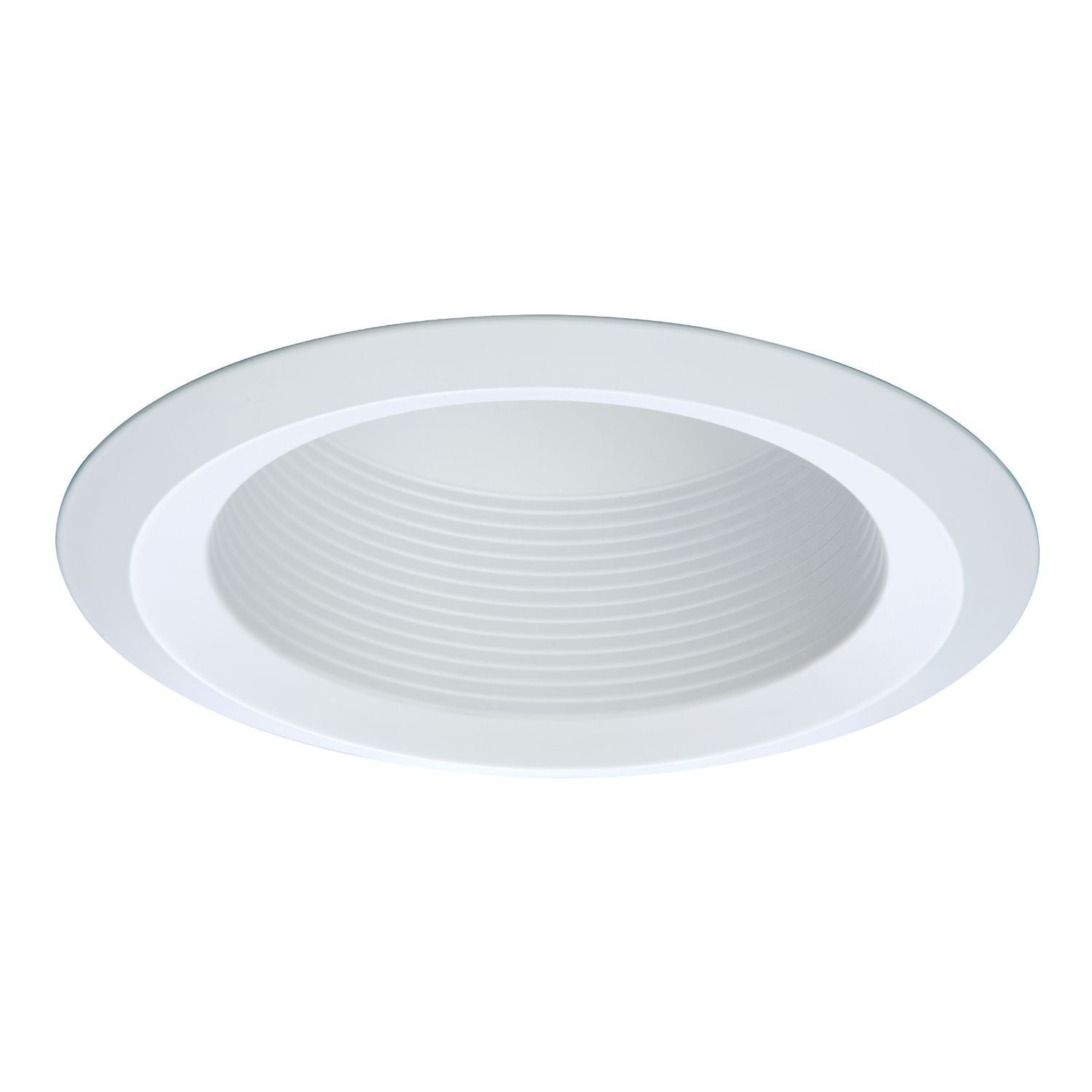 6125WB Halo 6125 Full Cone Round Baffle Trim, 6 in Dia Inside x 7-3/4 in Dia Outside, Incandescent Lamp, For Use With BR30, BR40, A19, PAR30, PAR38 Lamp, H7ICT and H7RICT Housing, Metal