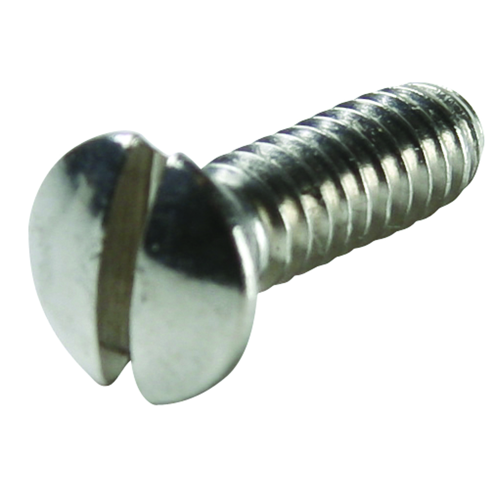 510-S Interchangeable Oval Head Standard Sized Wallplate Screw, 1/2 in L, For Use With 6 x 32 Thread, Duplex Receptacle and Toggle Switch Wallplate, Stainless Steel, Painted