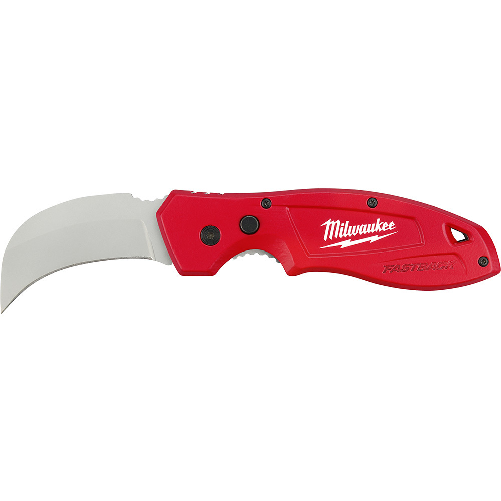 48-22-1985 Fastback Liner Lock Folding Pocket Knife, Stainless Steel Hawkbill Blade, 2-1/2 in L Blade