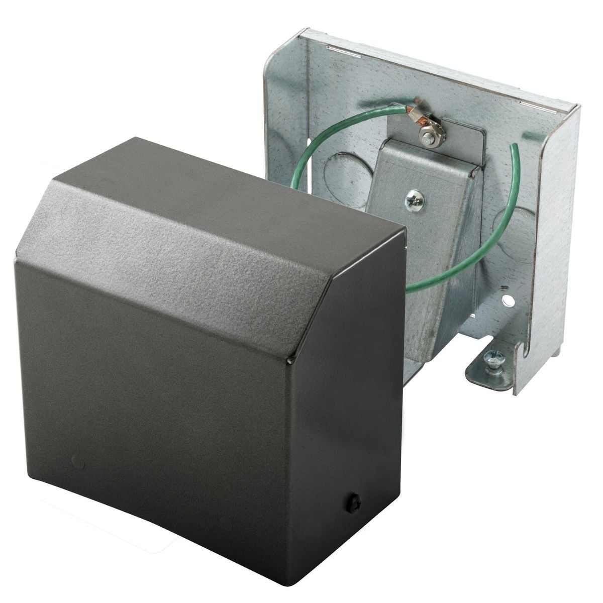 HBLFMWHDG High Profile Wall Feed Box, 2.48 in L x 4-1/2 in W x 4.71 in H, Steel, Dark Gray